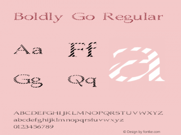 Boldly Go Regular 1.00 Font Sample