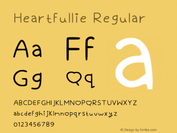 Heartfullie Regular Version 001.001图片样张