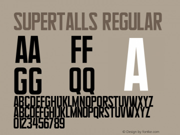 Supertalls Version 1.10;June 16, 2022;FontCreator 12.0.0.2567 64-bit图片样张