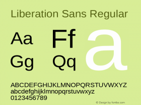 Liberation Sans Version 1.07.4图片样张