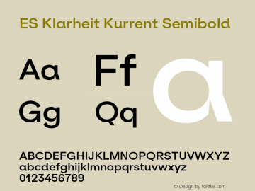 ES Klarheit Kurrent Semibold Version 1.009图片样张