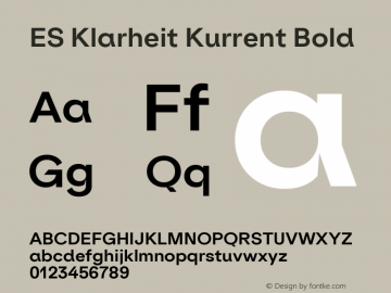 ES Klarheit Kurrent Bold Version 1.009图片样张