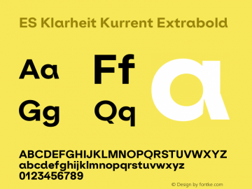 ES Klarheit Kurrent Extrabold Version 1.009图片样张