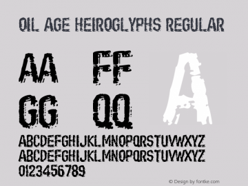 Oil Age Heiroglyphs Regular Version 1.0图片样张