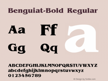 Benguiat-Bold Regular Converted from C:\TTFONTS\BENGBOLD.TF1 by ALLTYPE Font Sample