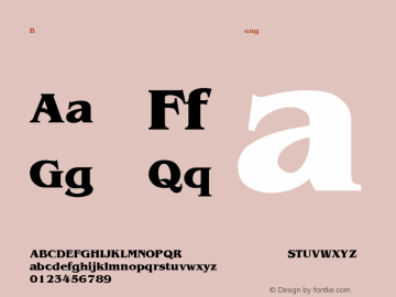 Benguiat-Bold Regular Converted from F:\WINDOWS\TTFONTS\BENGBOLD.TF1 by ALLTYPE Font Sample