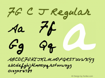 FG C J Regular Version 1.000;PS 001.000;hotconv 1.0.38 Font Sample