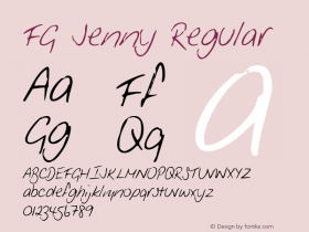 FG Jenny Regular 2000; 1.0, initial release图片样张