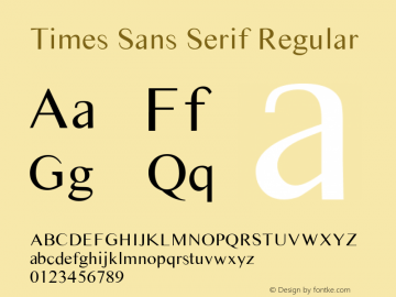 Times Sans Serif Regular 0.1图片样张