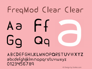 FreqMod Clear Clear Version 001.000 Font Sample