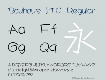 Bauhaus ITC Version 1.20图片样张