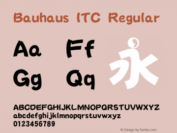 Bauhaus ITC Version 1.20图片样张