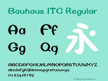 Bauhaus ITC Version 1.20图片样张