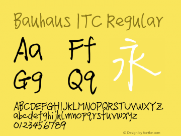 Bauhaus ITC Version 1.20图片样张