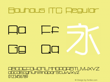 Bauhaus ITC Version 1.20图片样张