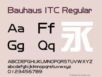 Bauhaus ITC Version 1.20图片样张