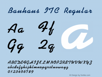 Bauhaus ITC Version 1.20图片样张