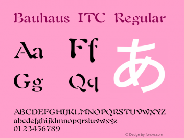 Bauhaus ITC Version 1.20图片样张