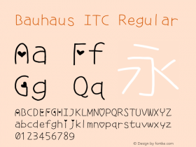 Bauhaus ITC Version 1.20图片样张