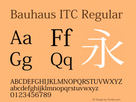 Bauhaus ITC Version 1.20图片样张