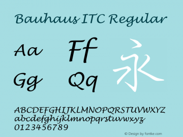 Bauhaus ITC Version 1.20 February 5, 2015图片样张