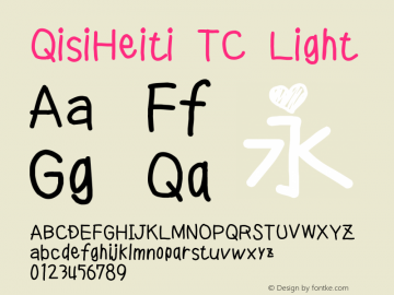 Heiti TC Light Version 1.00图片样张