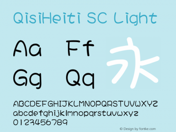 Heiti SC Light Version 1.00图片样张