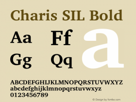 Charis SIL Bold Version 6.101图片样张