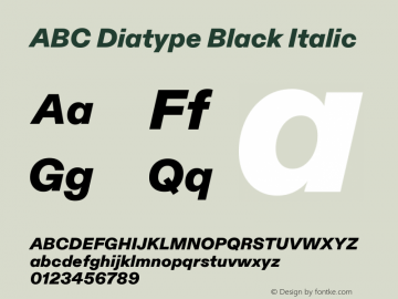 ABC Diatype Black Italic Version 1.500图片样张