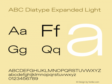 ABC Diatype Expanded Light Version 1.500图片样张