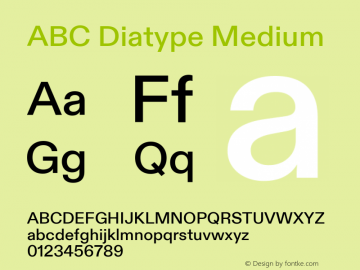 ABC Diatype Medium Version 1.500图片样张
