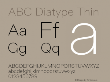 ABC Diatype Thin Version 1.500图片样张