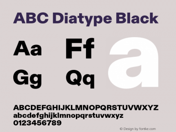 ABCDiatype-Black Version 1.500图片样张