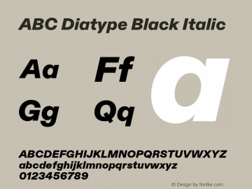 ABCDiatype-BlackItalic Version 1.500图片样张