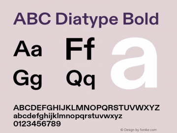 ABCDiatype-Bold Version 1.500图片样张