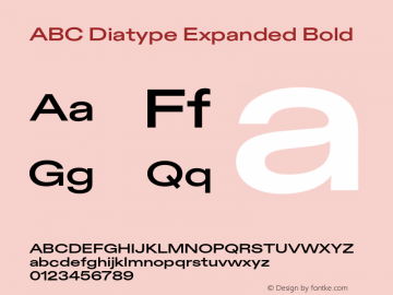 ABCDiatypeExpanded-Bold Version 1.500图片样张