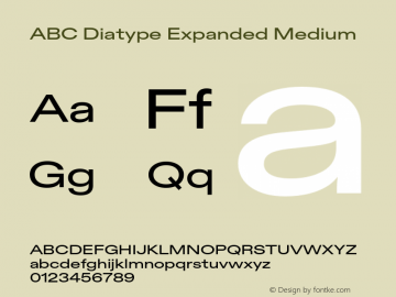 ABCDiatypeExpanded-Medium Version 1.500图片样张