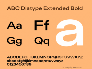 ABCDiatypeExtended-Bold Version 1.500图片样张