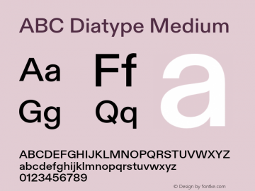 ABCDiatype-Medium Version 1.500图片样张