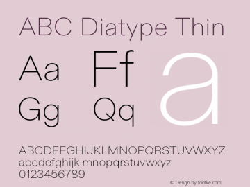 ABCDiatype-Thin Version 1.500图片样张