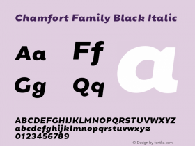 Chamfort Family Black Italic Version 1.000图片样张