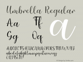 Umbrella Version 1.001;Fontself Maker 3.5.1图片样张