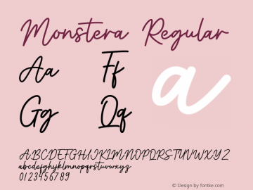 Monstera Version 1.003;Fontself Maker 3.5.6图片样张