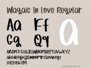 Magaic In Love Version 1.001;Fontself Maker 3.5.4图片样张