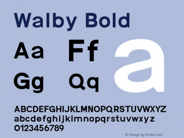 Walby Bold Version 1.011图片样张