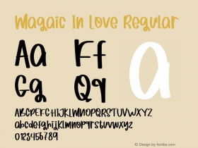 Magaic In Love Version 1.001;Fontself Maker 3.5.4图片样张