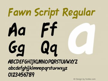 Fawn Script Regular Version 1.2图片样张