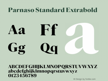 Parnaso Standard Extrabold Version 1.000;FEAKit 1.0图片样张