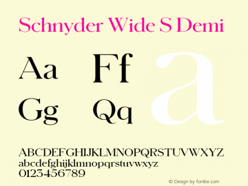 Schnyder Wide S Demi Version 1.001 2018图片样张