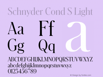 SchnyderCondS-Light Version 1.001 2018图片样张